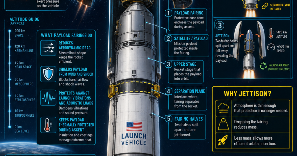 Payload In Rocket Astronautics: Payload Fairings Infographic | LivePhysics™