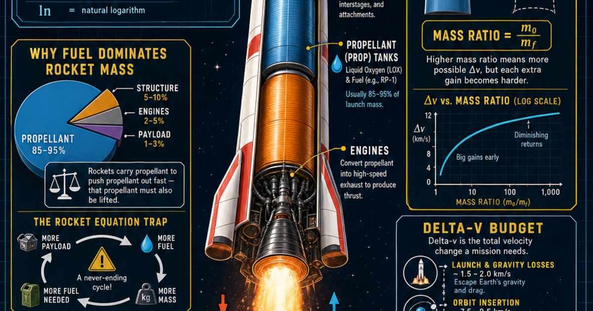 What Math Is Rocket Science Astronautics: The Rocket Equation Infographic | LivePhysics™