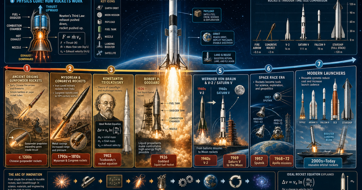 Astronautics: A History of Rockets Infographic | LivePhysics™
