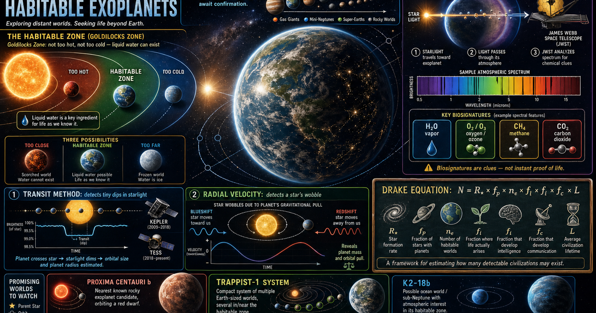 Temperate Planet The Search for Habitable Exoplanets Infographic | LivePhysics™