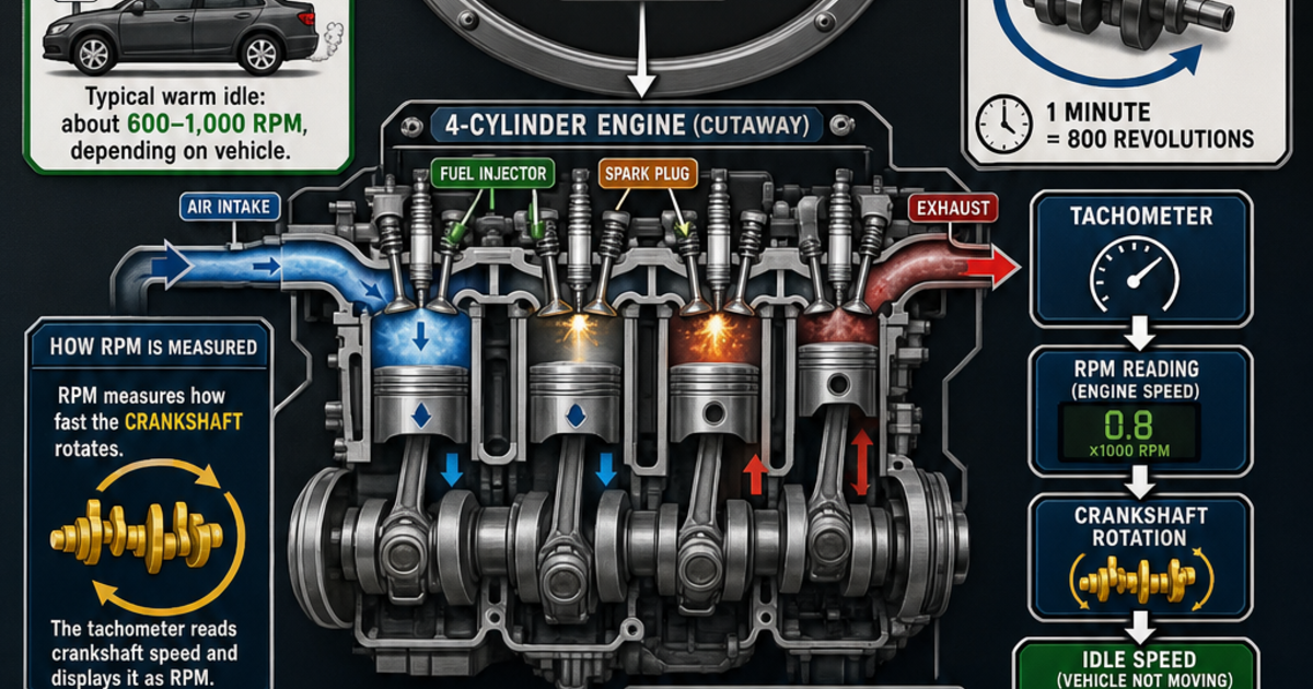 Automotive Technology: Engine RPM and Idle Infographic | LivePhysics™