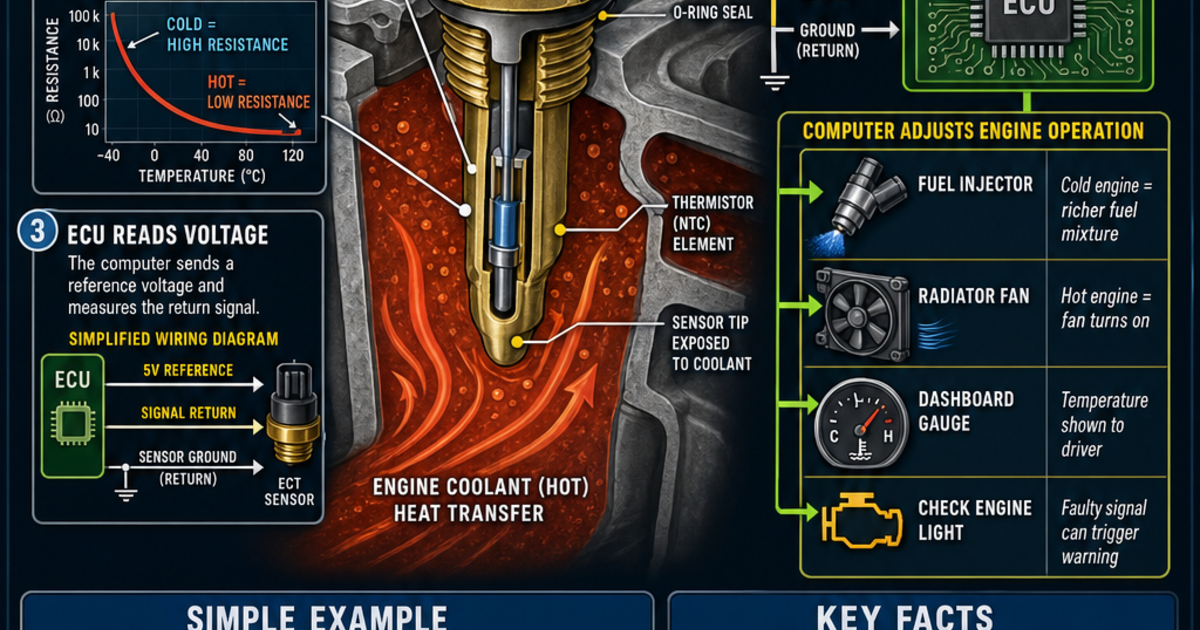 Automotive Technology: How a Coolant Temperature Sensor Works ...