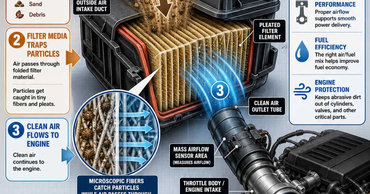 Automotive Technology: How an Air Filter Works Infographic | LivePhysics™