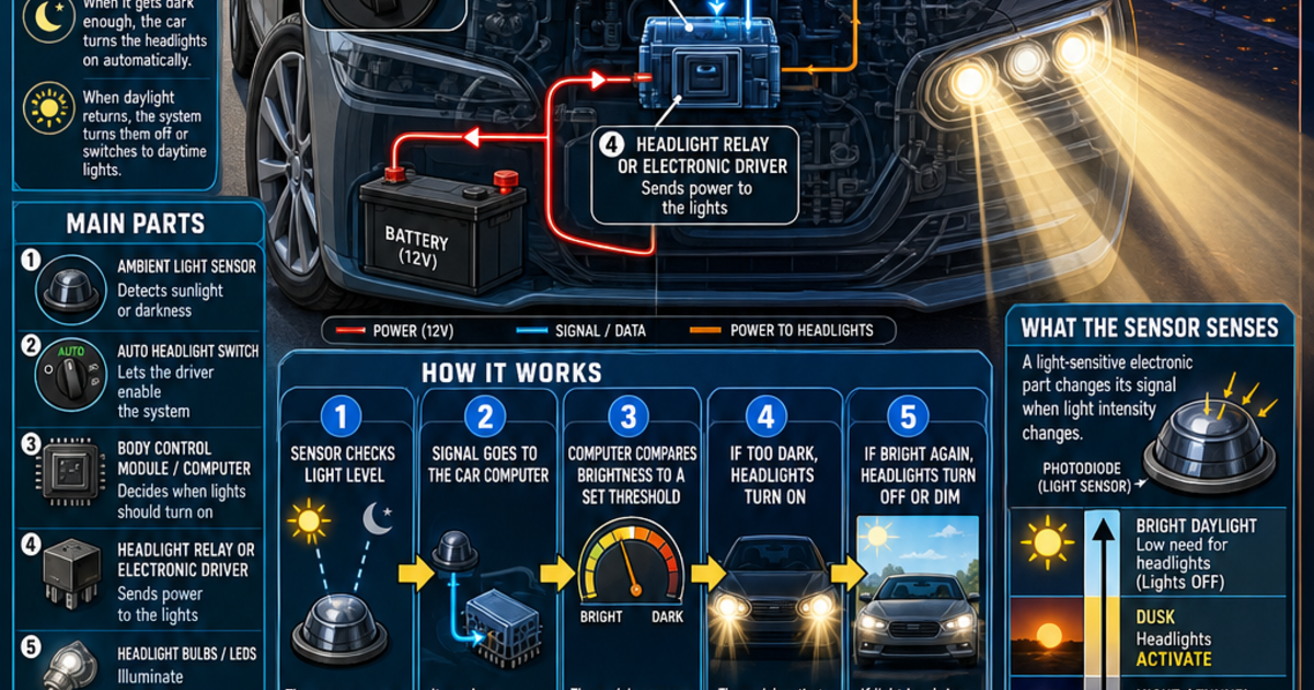 Automotive Technology: How Automatic Headlights Work Infographic ...