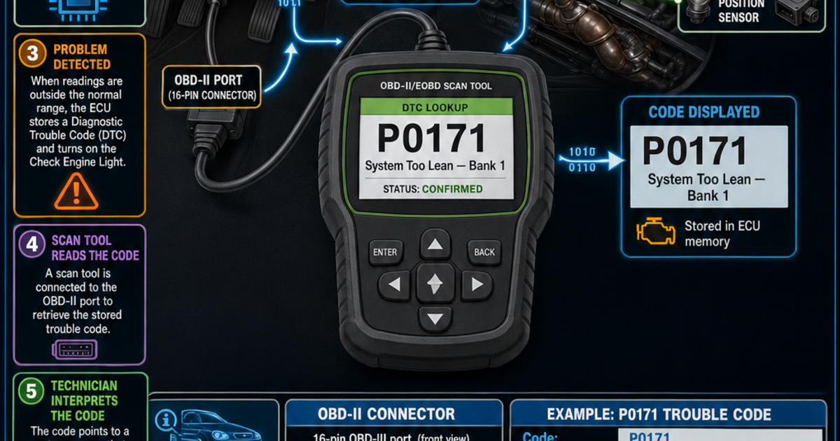 Obd Graphics Automotive Technology: How OBD-II Diagnostics Work Infographic ...