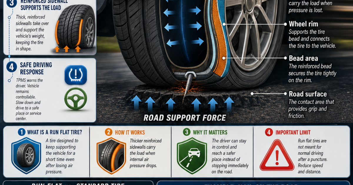 Howborks Automotive Technology: How Run Flat Tires Work Infographic | LivePhysics™