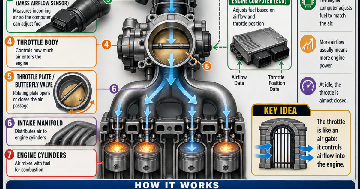 Automotive Technology: The Throttle and Air Intake Infographic ...