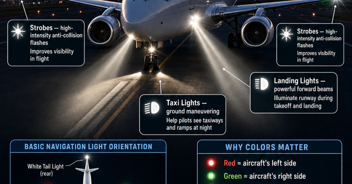 Aviation: Aircraft Lighting Infographic | LivePhysics™