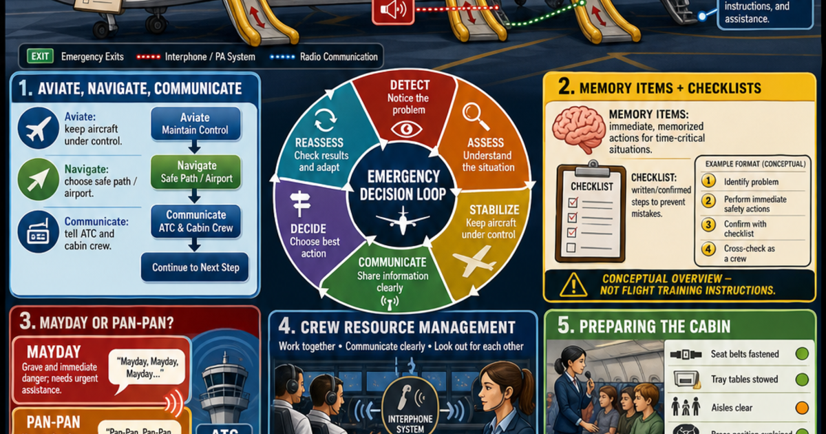 Aviation: Emergency Procedures Infographic | LivePhysics™