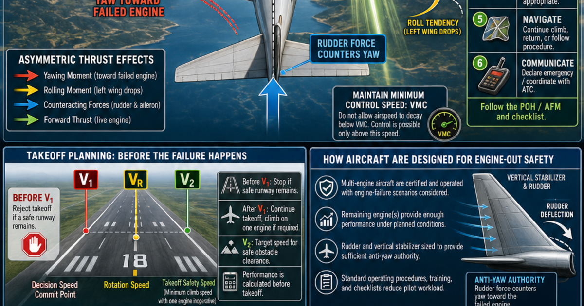 Aviation: Engine Failure Infographic | LivePhysics™