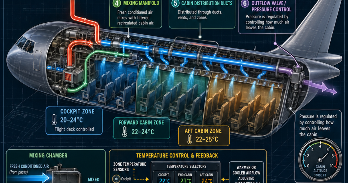 Atmosphere Control System Aviation: The Environmental Control System Infographic | LivePhysics™