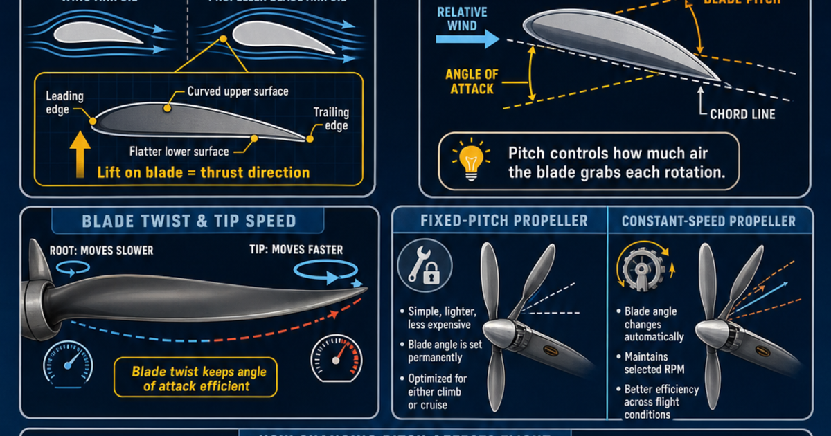 Propeller Works Aviation: How Propellers Work Infographic | LivePhysics™