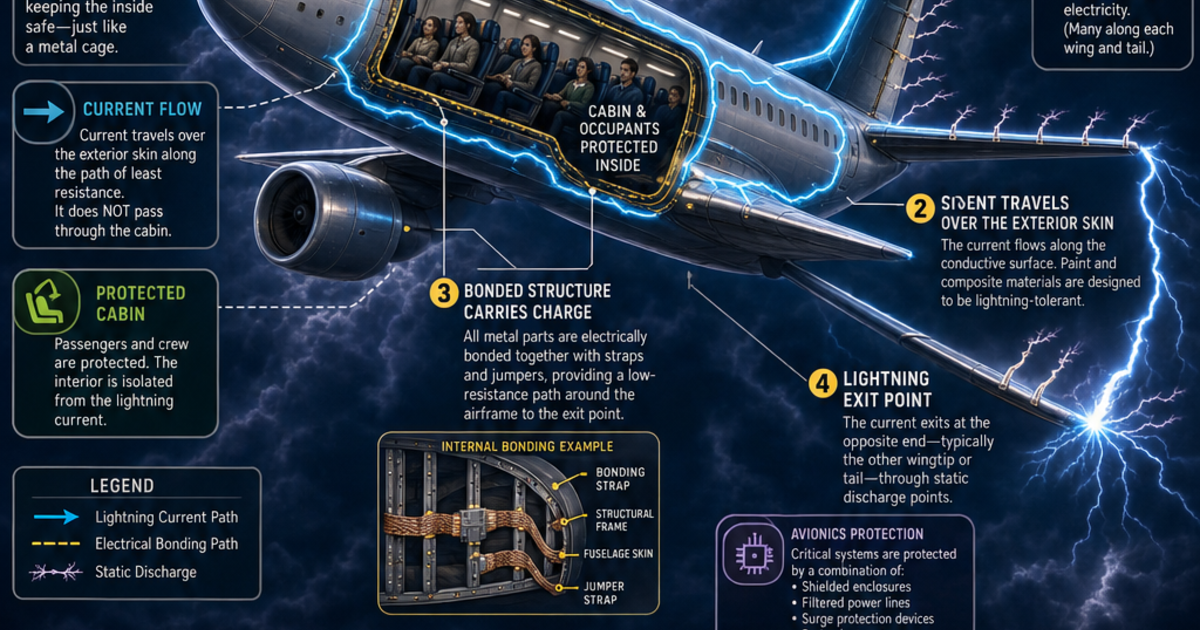 Aviation: Lightning and Aircraft Infographic | LivePhysics™