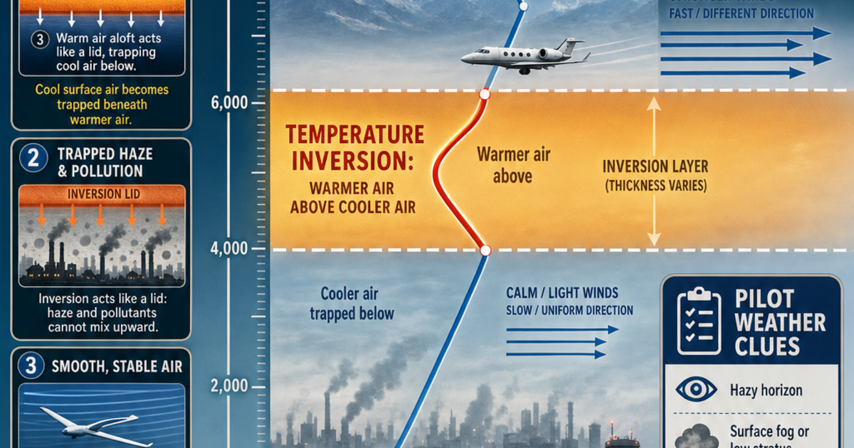 Turbulent Inversion Aviation: Temperature Inversions Infographic | LivePhysics™