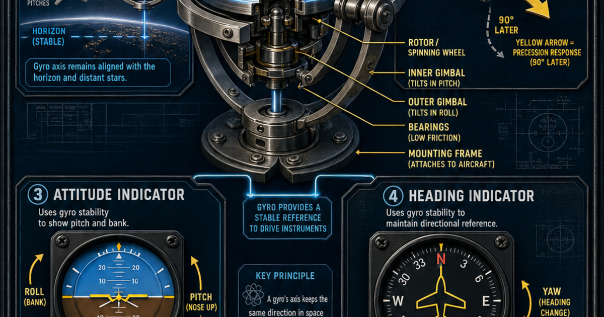 Aviation: The Gyroscope Infographic | LivePhysics™