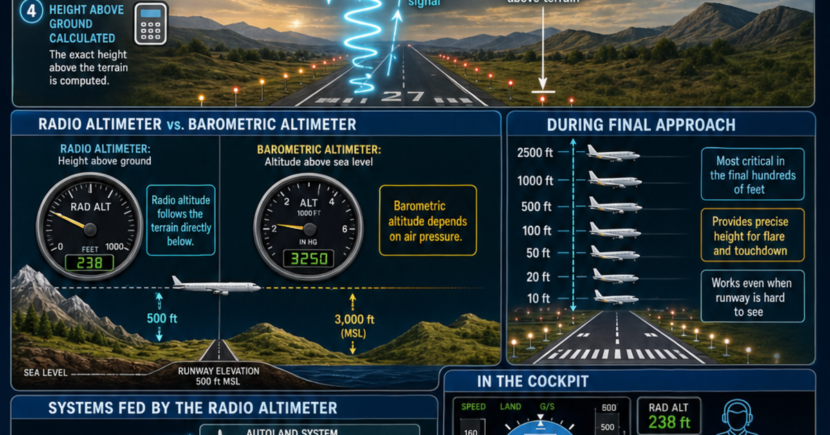 Aviation: The Radio Altimeter Infographic | LivePhysics™