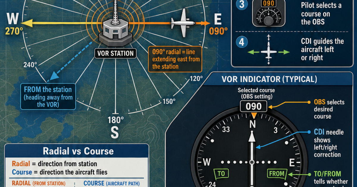 Vo R Navigation Aviation: VOR Navigation Infographic | LivePhysics™