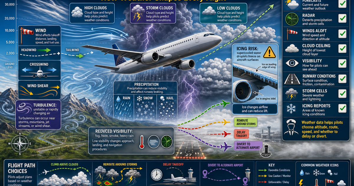 Aviation: Weather and Flight Infographic | LivePhysics™
