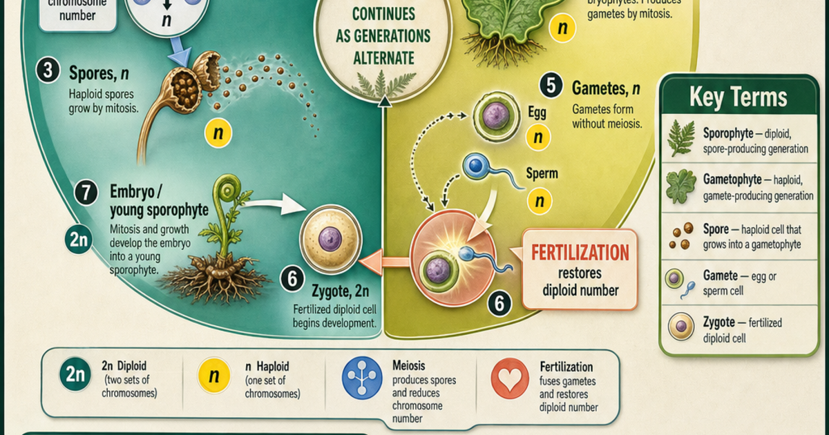 Biology: Alternation of Generations Infographic | LivePhysics™