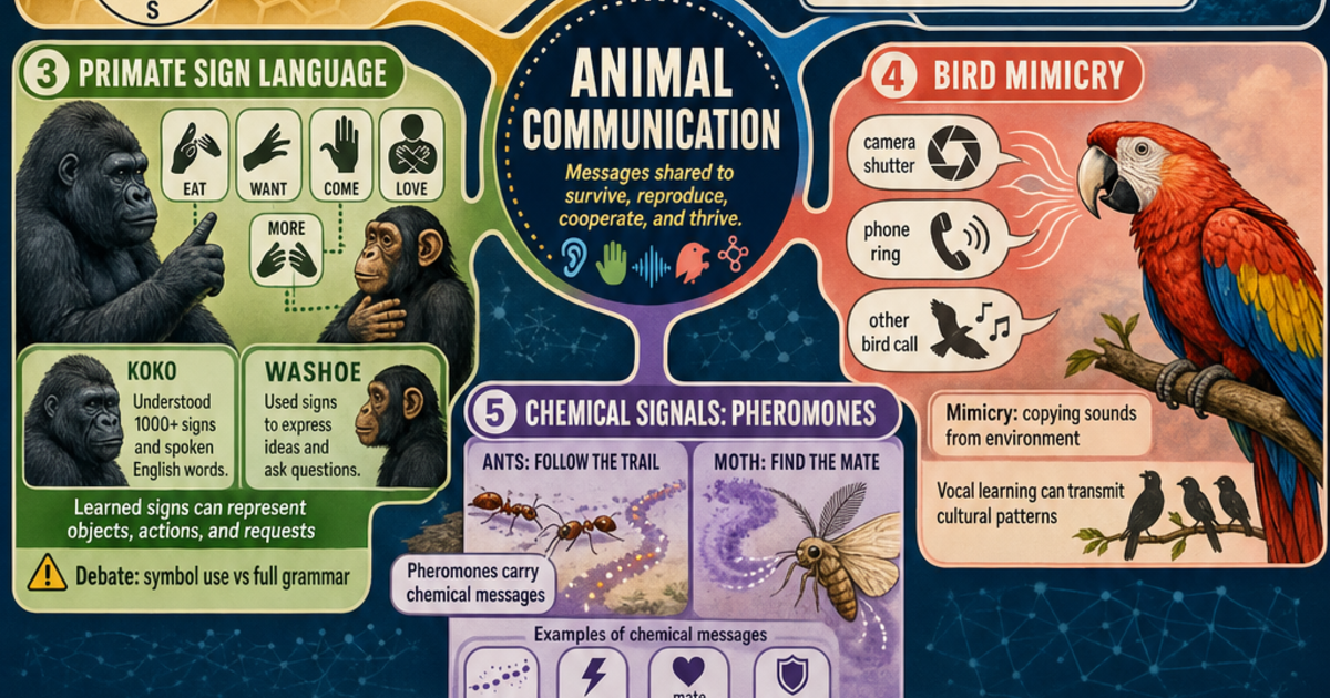 Animal Communication and Language Infographic | LivePhysics™