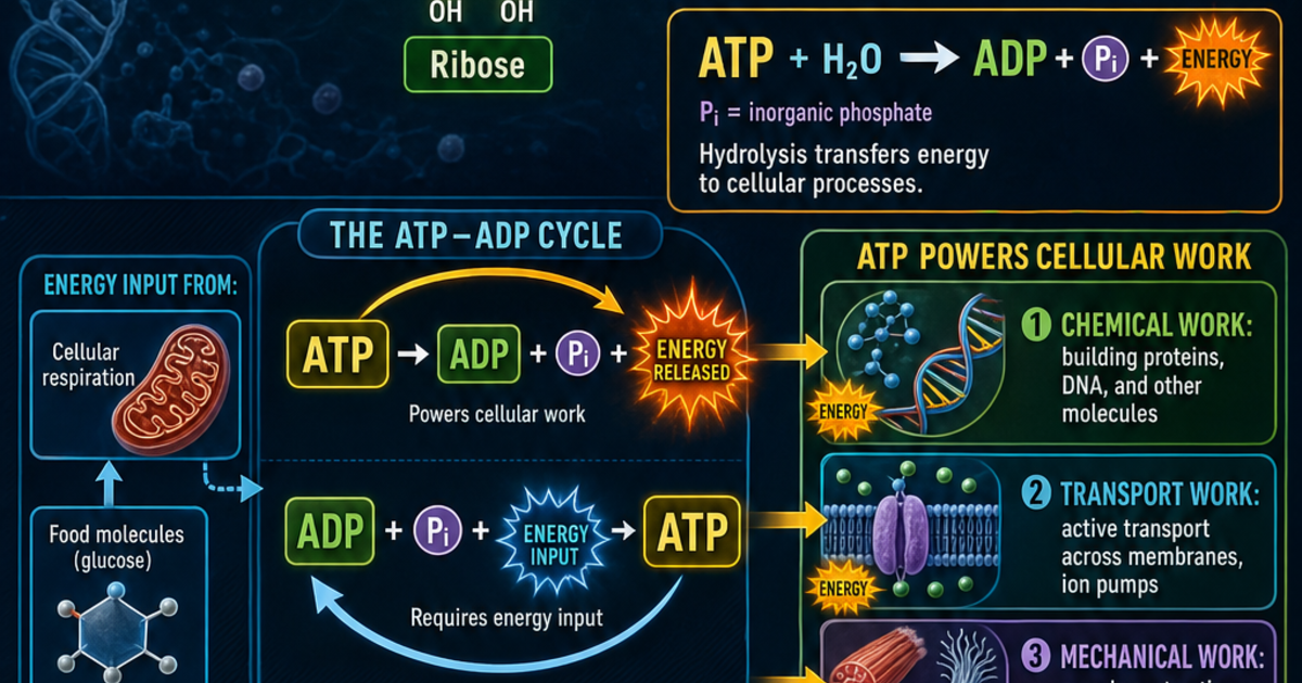Biology: ATP and Cellular Energy Infographic | LivePhysics™