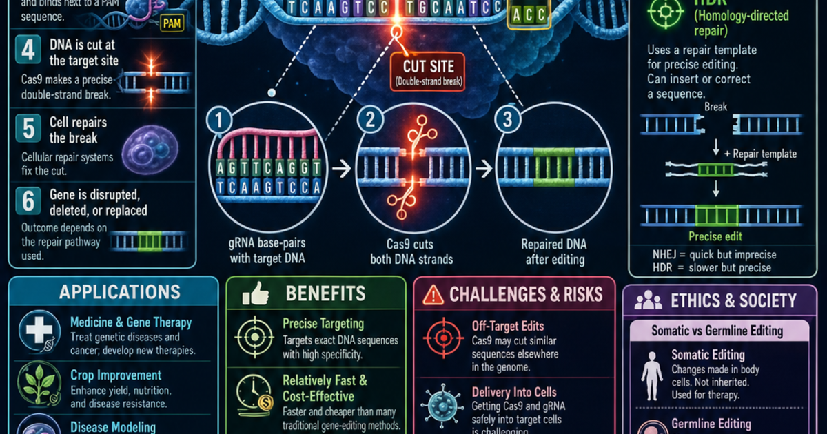 CRISPR Gene Editing Infographic | LivePhysics™