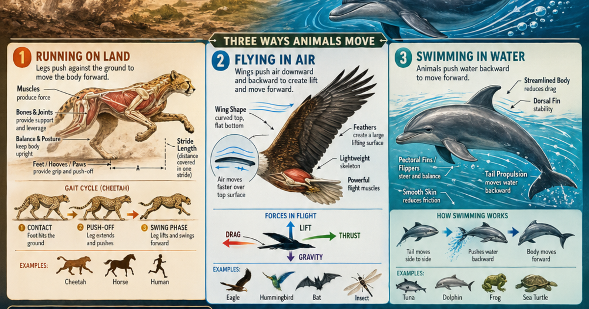 How Animals Move Infographic | LivePhysics™