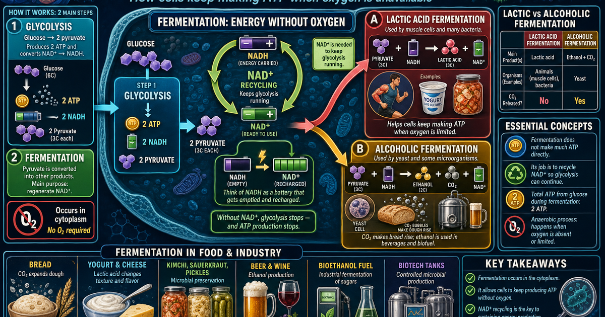 Fermentation Picture Example Biology: How Fermentation Works Infographic | LivePhysics™