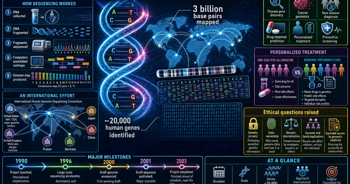 The Human Genome Project Infographic | LivePhysics™