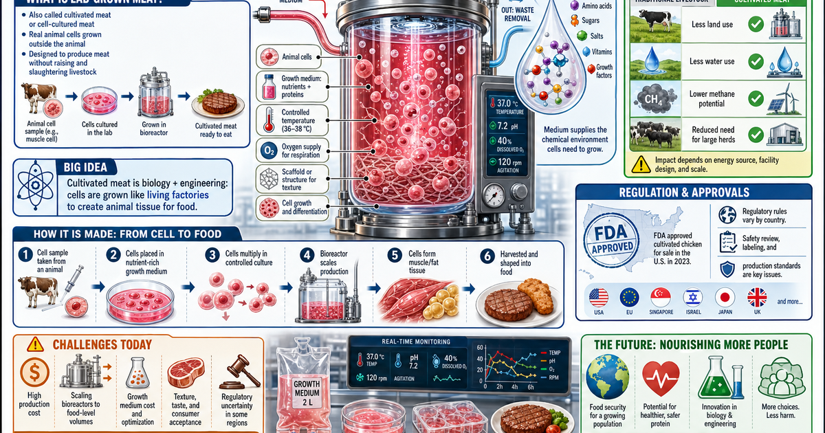 Lab-Grown Meat Infographic | LivePhysics™