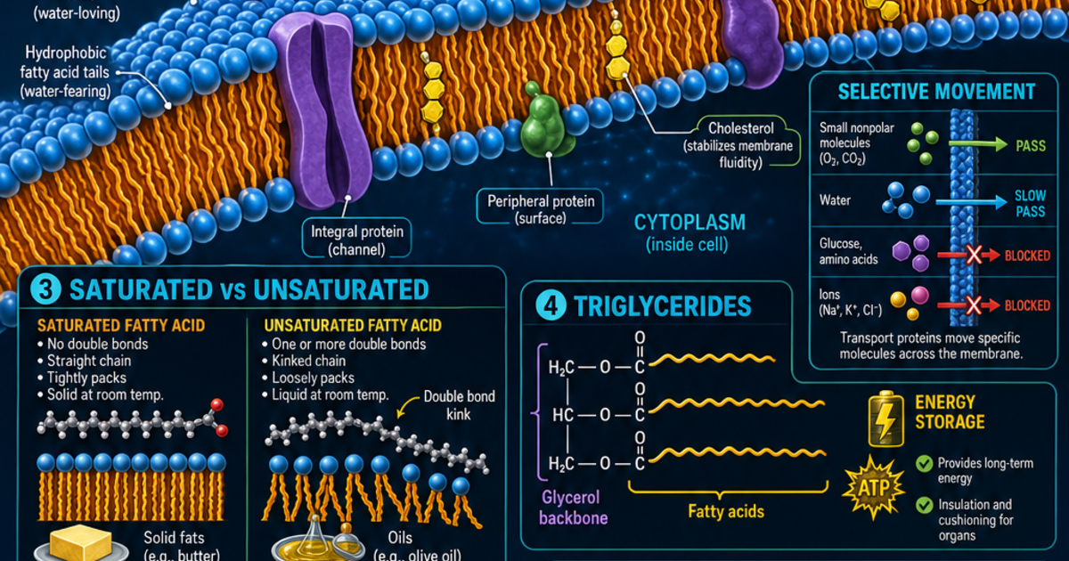 Lipid Biological Example Biology: Lipids Infographic | LivePhysics™