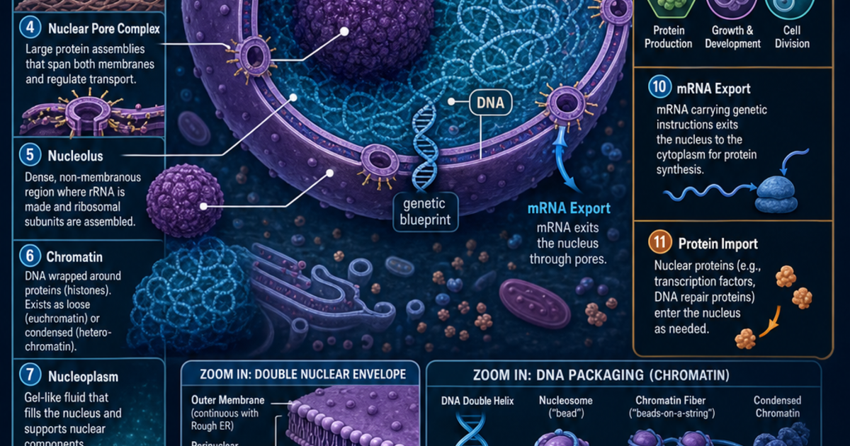 Biology: The Cell Nucleus Infographic | LivePhysics™