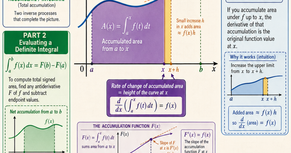 Fundamental Theorem of Calculus Infographic | LivePhysics™