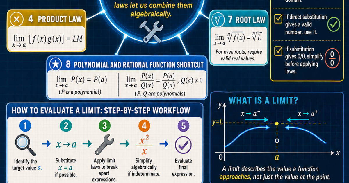 Calculus: Limit Laws Infographic | LivePhysics™