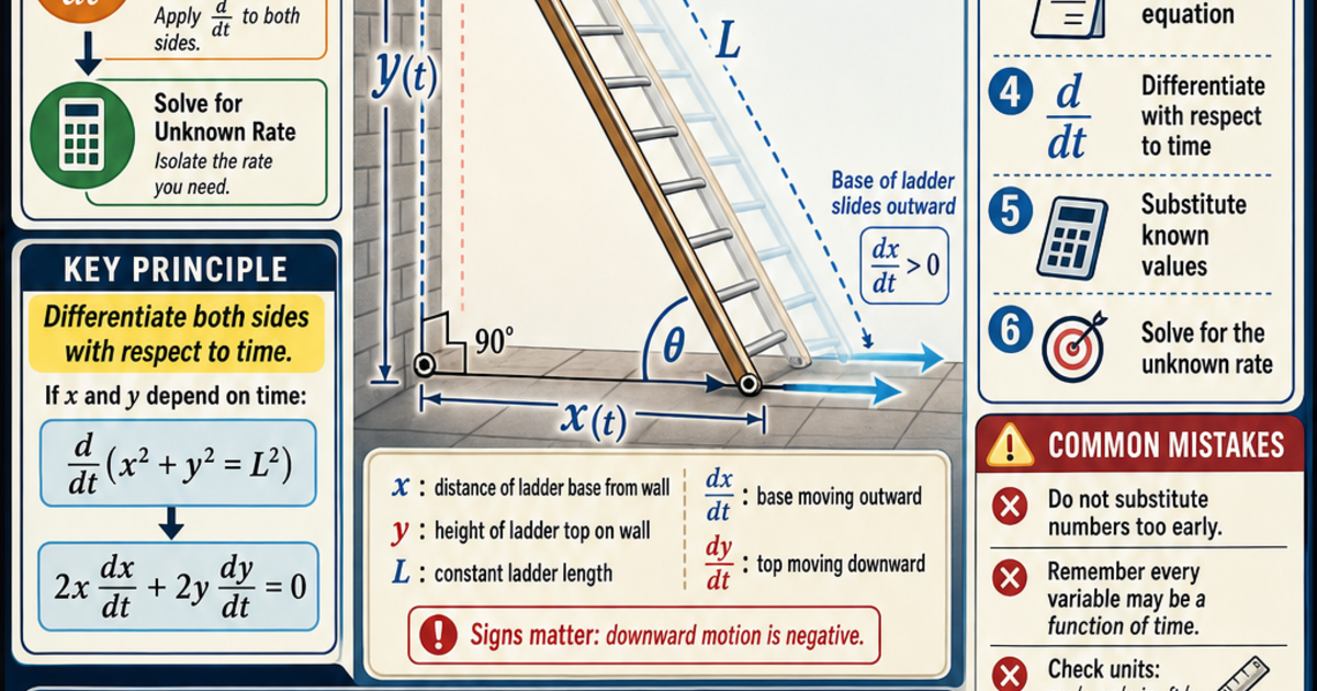 Related Rates Visual Related Rates Infographic | LivePhysics™