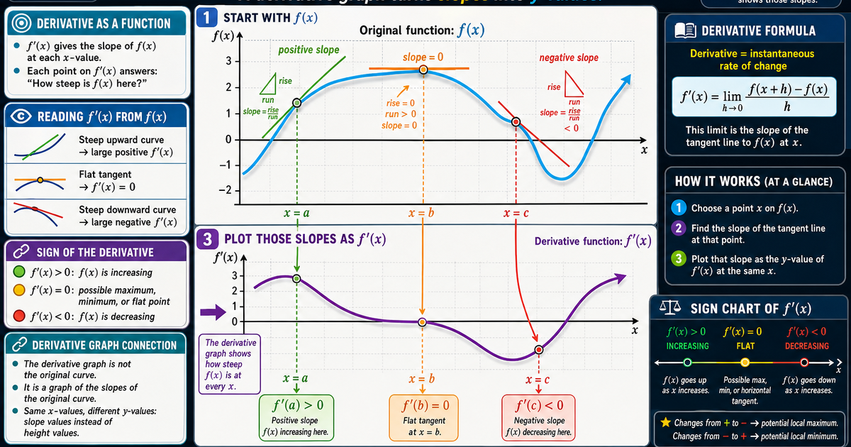 Calculus: The Derivative as a Function Infographic | LivePhysics™