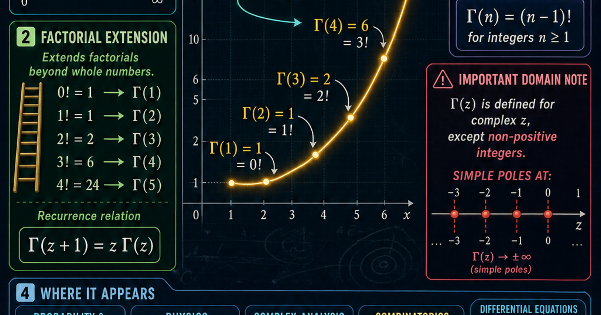 Calculus: The Gamma Function Infographic | LivePhysics™