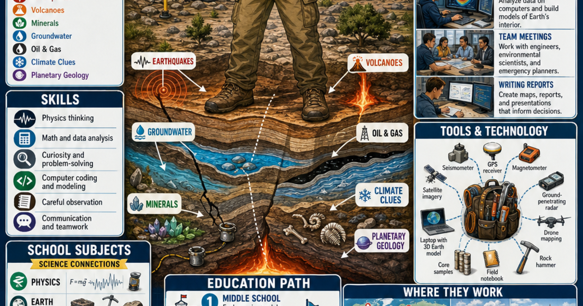 Career Exploration: What Does a Geophysicist Do? Infographic | LivePhysics™