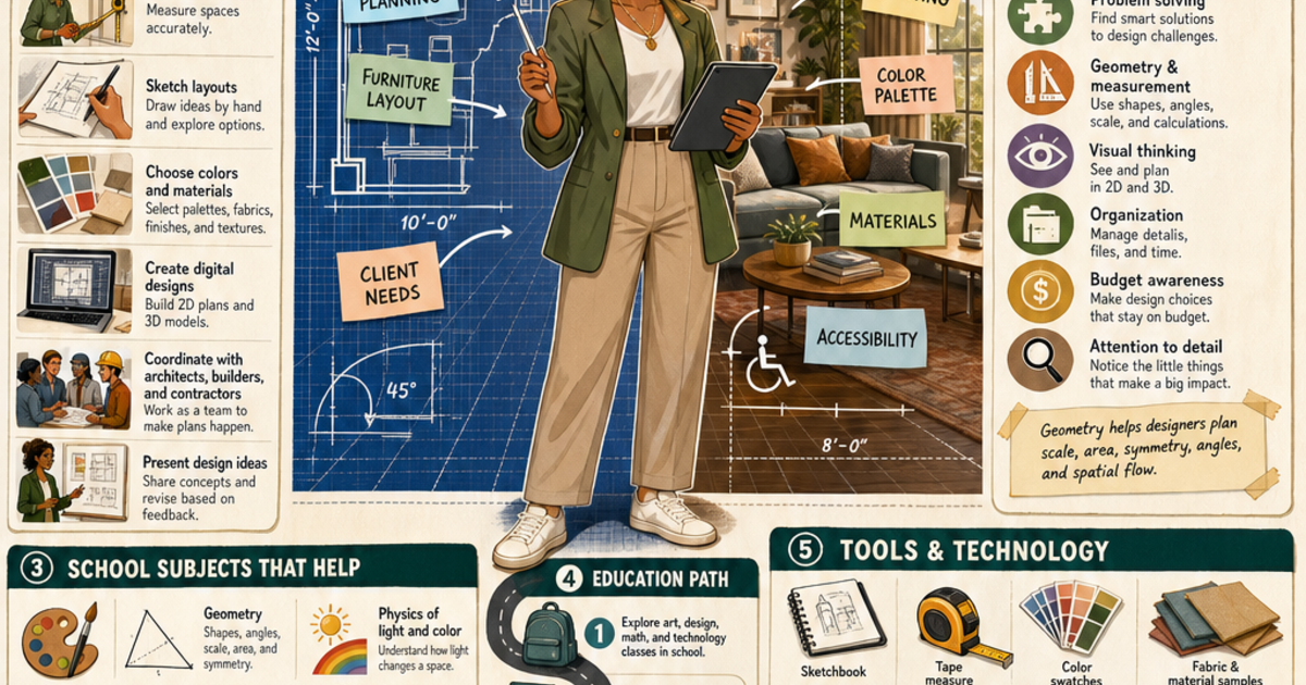 Career Exploration: What Does an Interior Designer Do? Infographic ...