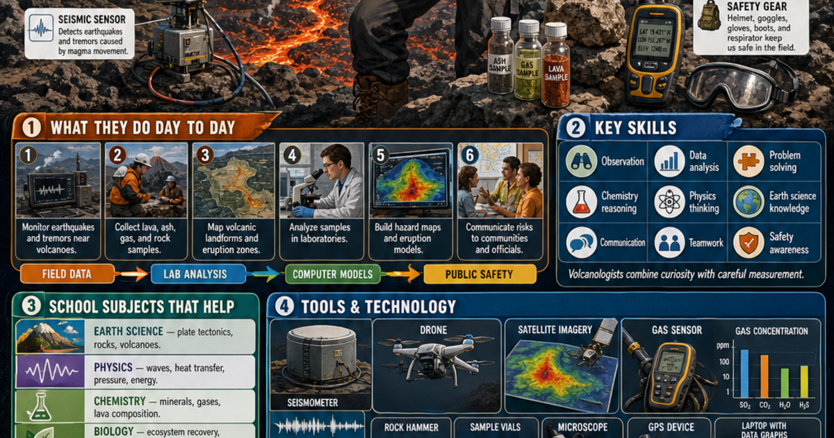 Volcanic Engineer Career Exploration: What Does a Volcanologist Do? Infographic ...
