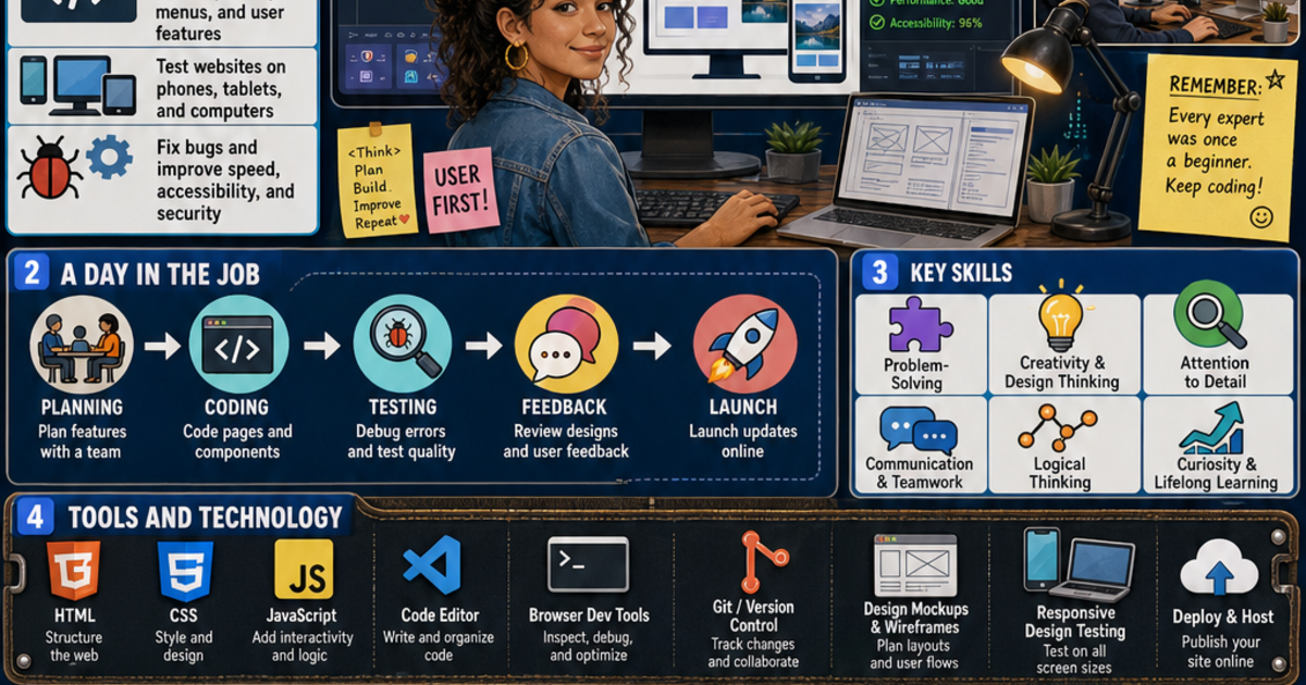 Career Exploration: What Does a Web Developer Do? Infographic ...