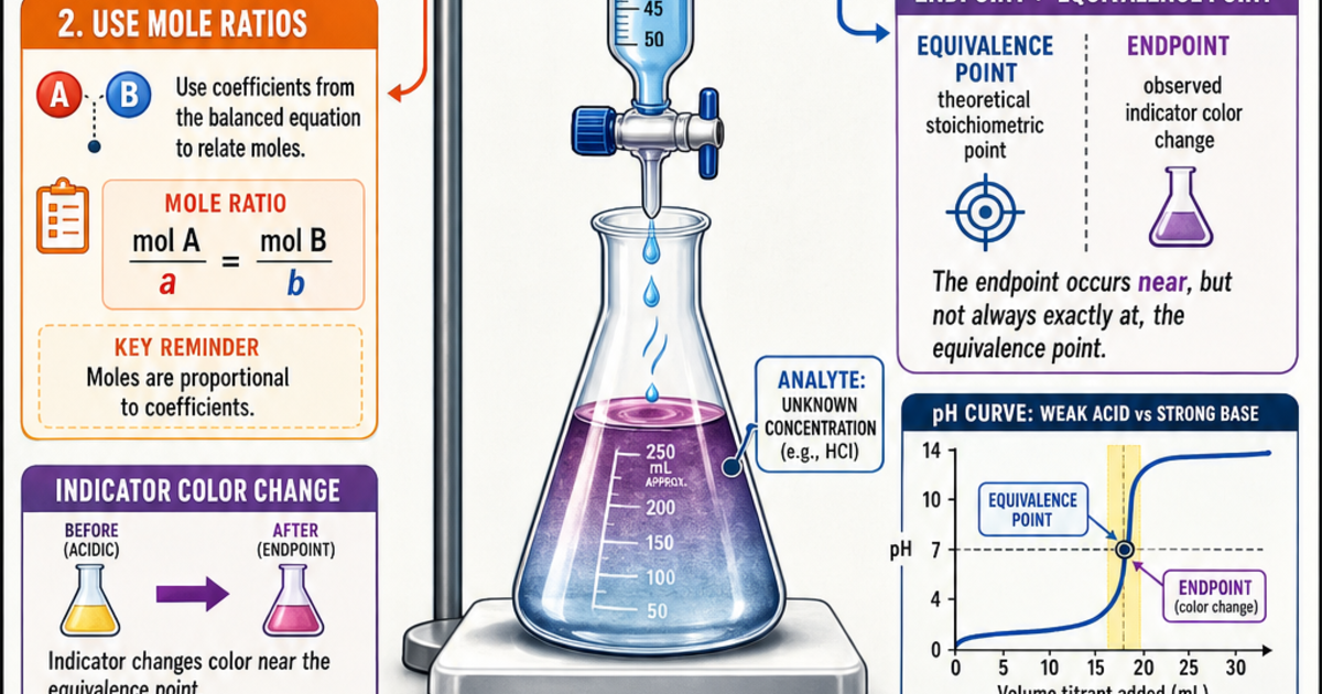 Chemistry: Acid-Base Titration Calculations Infographic | LivePhysics™