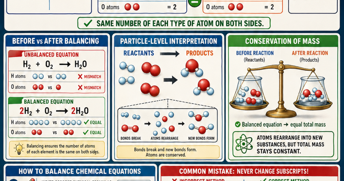 Balancing Chemical Equations (Complete) Infographic | LivePhysics™