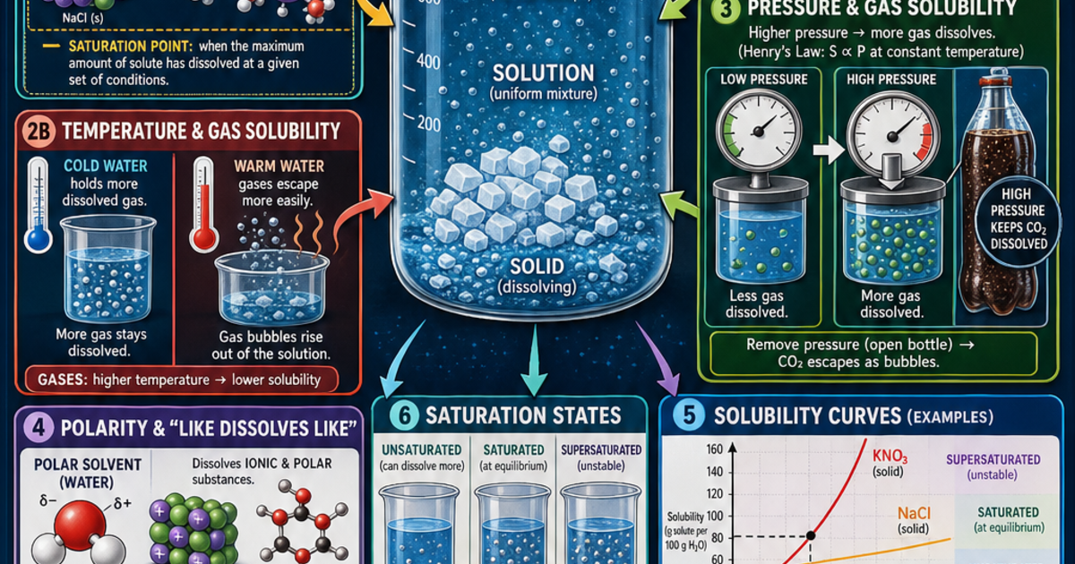 Chemistry: Factors Affecting Solubility Infographic | LivePhysics™