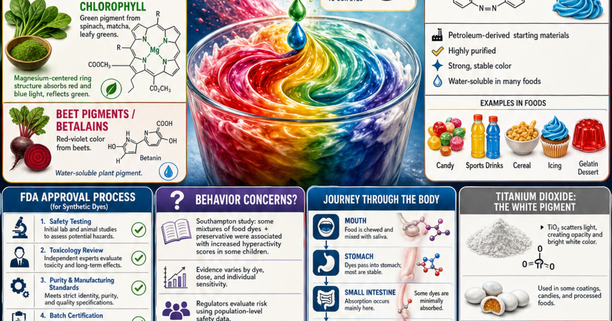 The Chemistry of Food Coloring Infographic | LivePhysics™