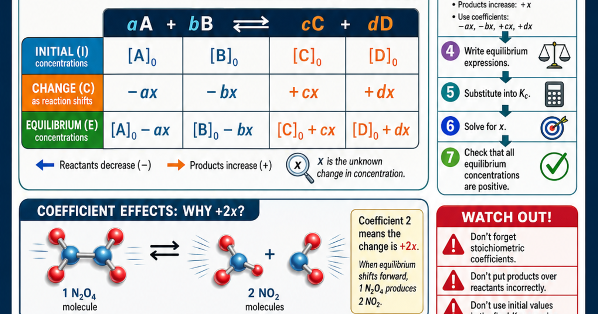 Chemistry: ICE Tables Infographic | LivePhysics™