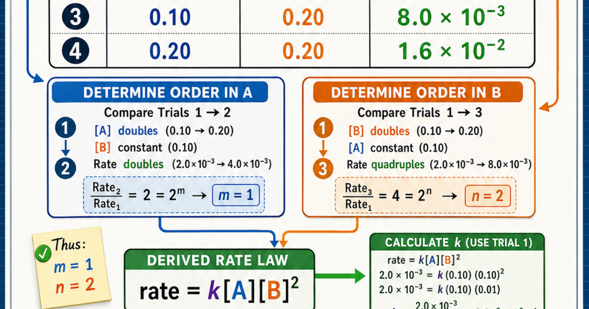 Chemistry: Initial Rates Method Infographic | LivePhysics™