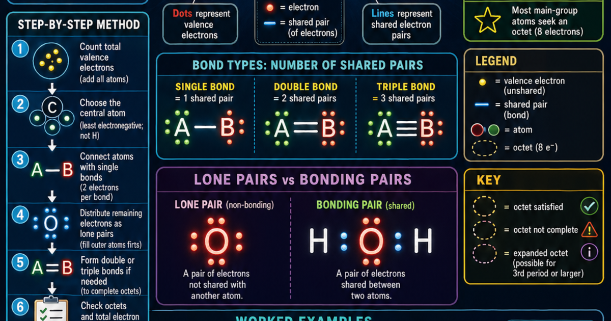 Lewis Dot Structures Infographic | LivePhysics™