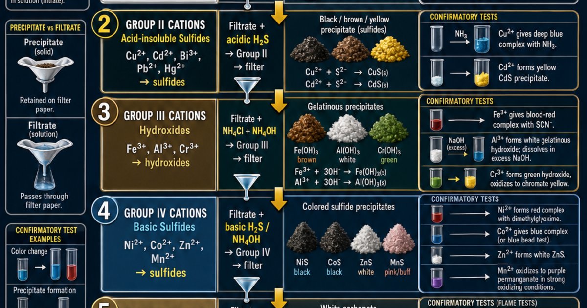Chemistry: Qualitative Analysis of Ions Infographic | LivePhysics™