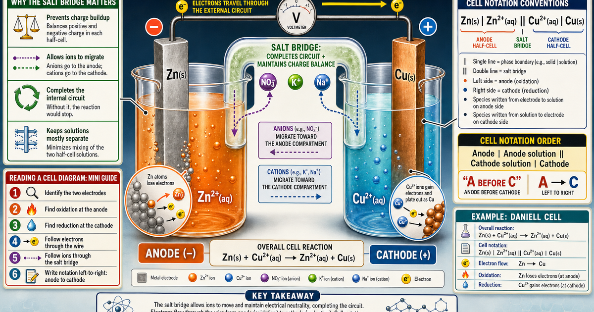 Chemistry: Salt Bridge and Cell Notation Infographic | LivePhysics™